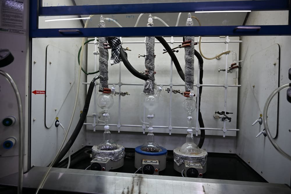 Schlenk line in the Chakraborty Group laboratory